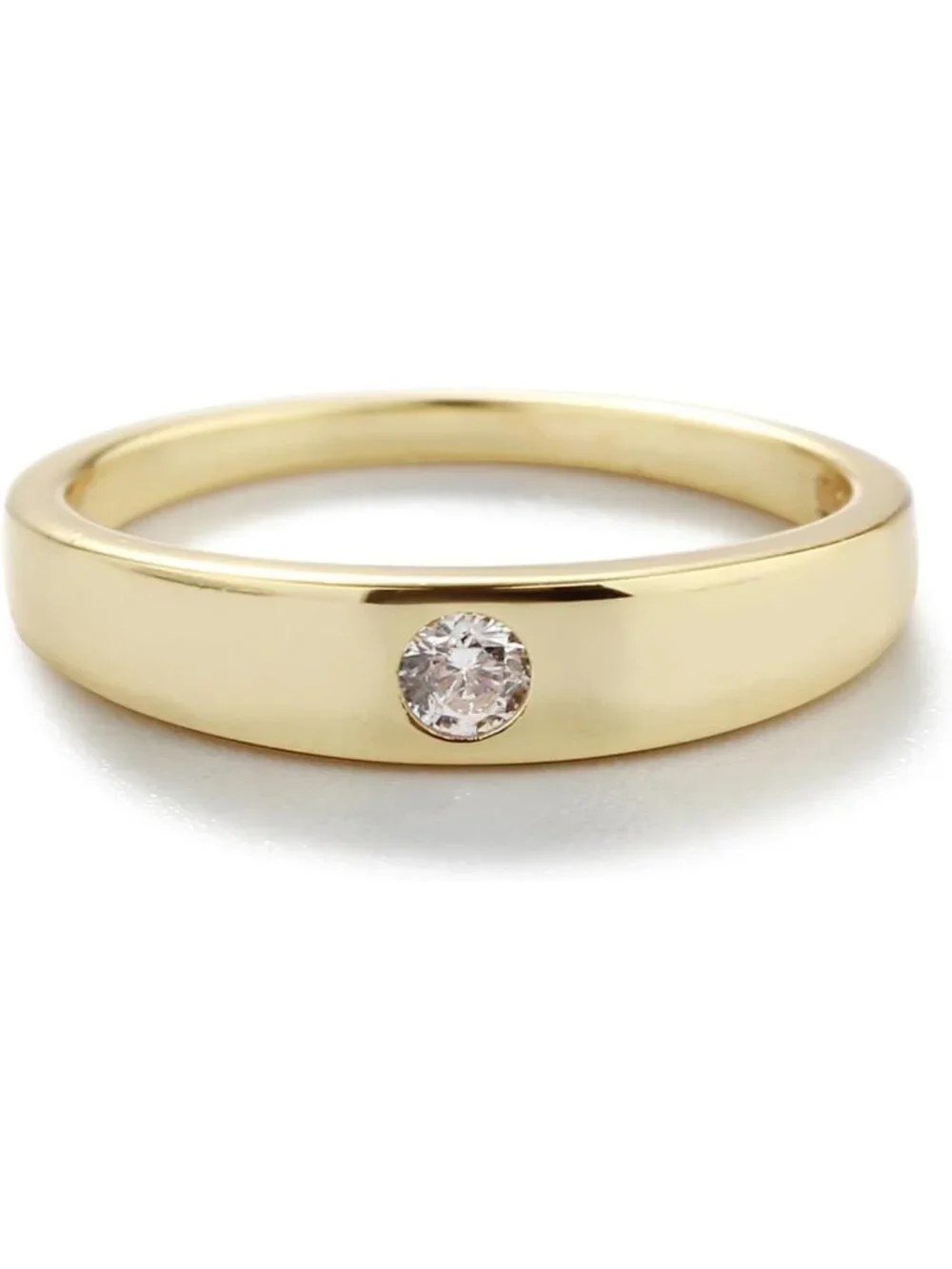 Stunning 14K Gold-Plated CZ Band Ring | Elegant Fashion Jewelry Accessory